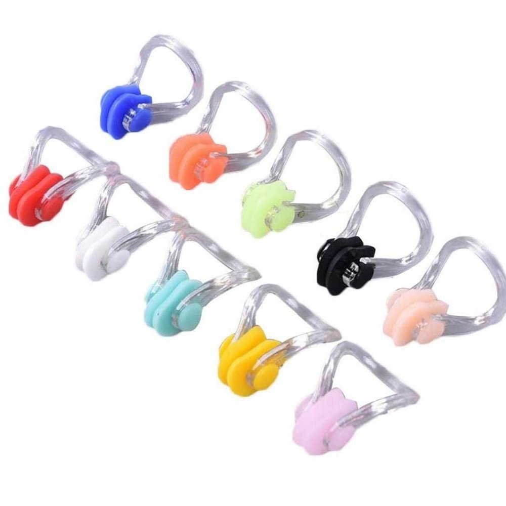 10pcs Swimming Nose Clip Reusable Silicone Nose Plug Swim Nose Waterproof Nose Protector Clips for Diving Surfing