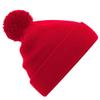 Beechfield Childrens/Kids Original Pom Pom Beanie (One Size) (Classic Red) view 1