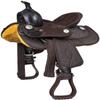 Eclipse by Tough1 Synthetic Barrel Saddle 14in Bro view 1