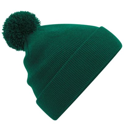 Beechfield Childrens/Kids Original Pom Pom Beanie (One Size) (Bottle Green)