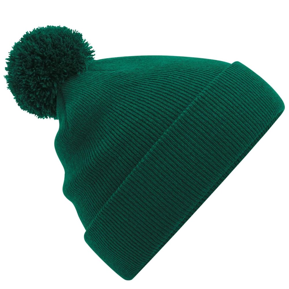 Beechfield Childrens/Kids Original Pom Pom Beanie (One Size) (Bottle Green)