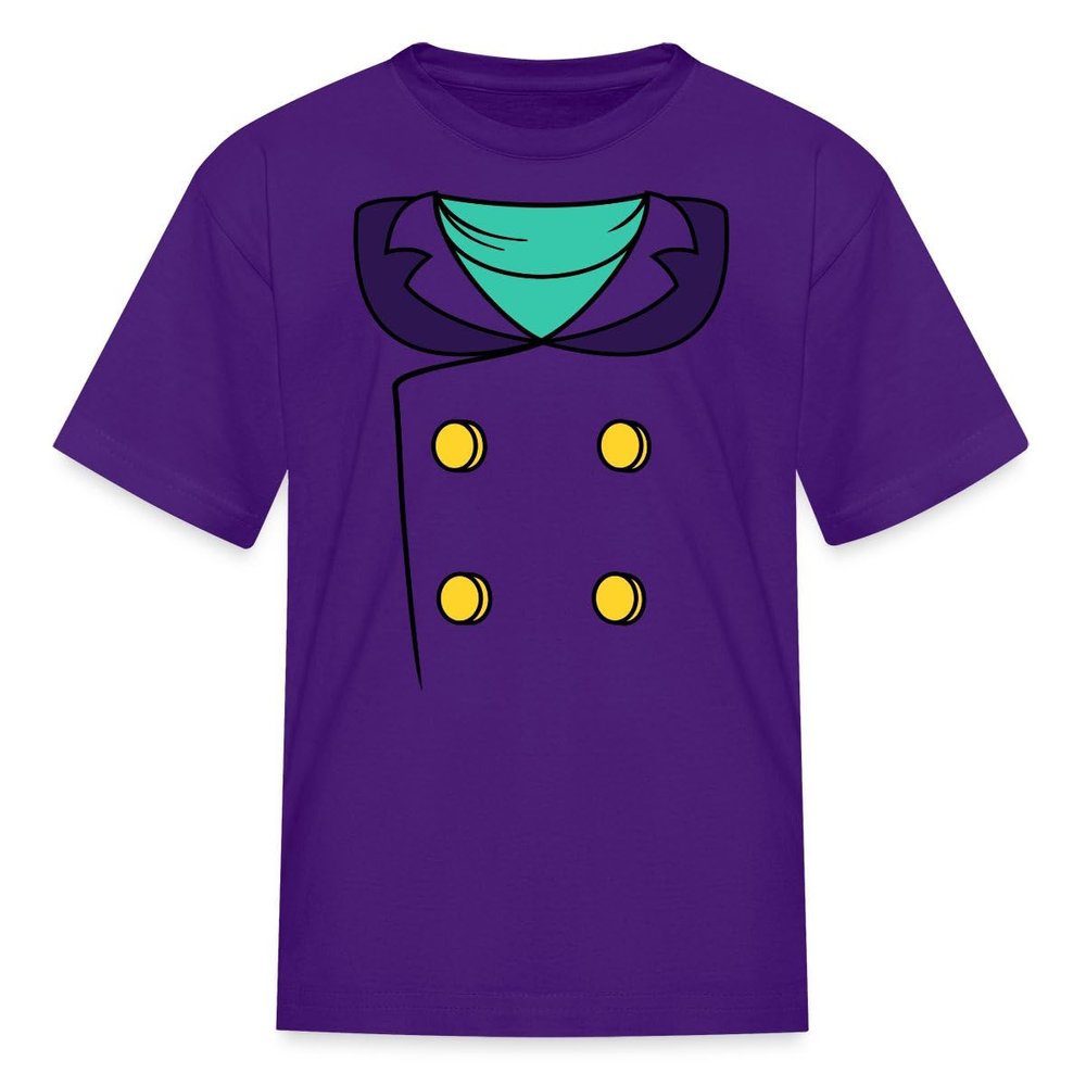 Spreadshirt Darkwing Duck Superhero Costume Halloween Kid's T-Shirt, S, Purple