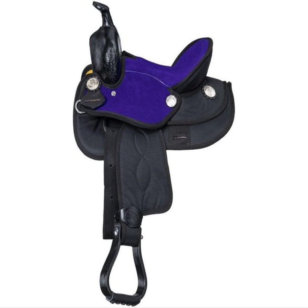 Eclipse by Tough1 Synthetic Barrel Saddle 10in Pur