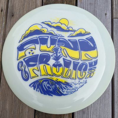 Funn & Frolic - USA Michigan GO Blue 175gm Glow Ultimate Frisbee