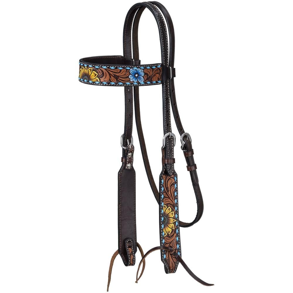 Tough 1 Sunflower and Buckstitch Browband Headsall