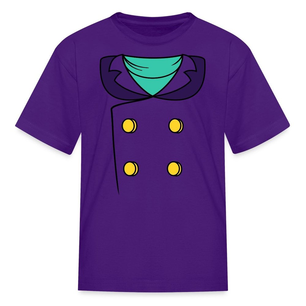 Spreadshirt Darkwing Duck Superhero Costume Halloween Kid's T-Shirt, M, Purple