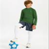 DEVOROPA Youth Boys Compression Thermal Shirts Long Sleeve Undershirt Fleece Baselayer Mock Top Green L view 3