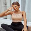 Avidlove Lace Bralette for Women Camisoles Racerback Double-Layered Crop Top (Beige, 3XL) view 3
