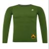 DEVOROPA Youth Boys Compression Thermal Shirt Long Sleeve Kids Fleece Baselayer Soccer Baseball Undershirt Green XS view 1