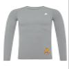 DEVOROPA Youth Boys Compression Thermal Shirt Long Sleeve Kids Fleece Baselayer Soccer Baseball Undershirt Light Gray XS