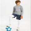 DEVOROPA Youth Boys Compression Thermal Shirt Long Sleeve Kids Fleece Baselayer Soccer Baseball Undershirt Light Gray XS view 4