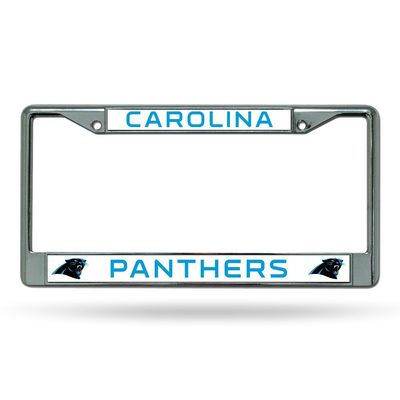 Carolina Football Panthers Chrome Metal License Plate Frame