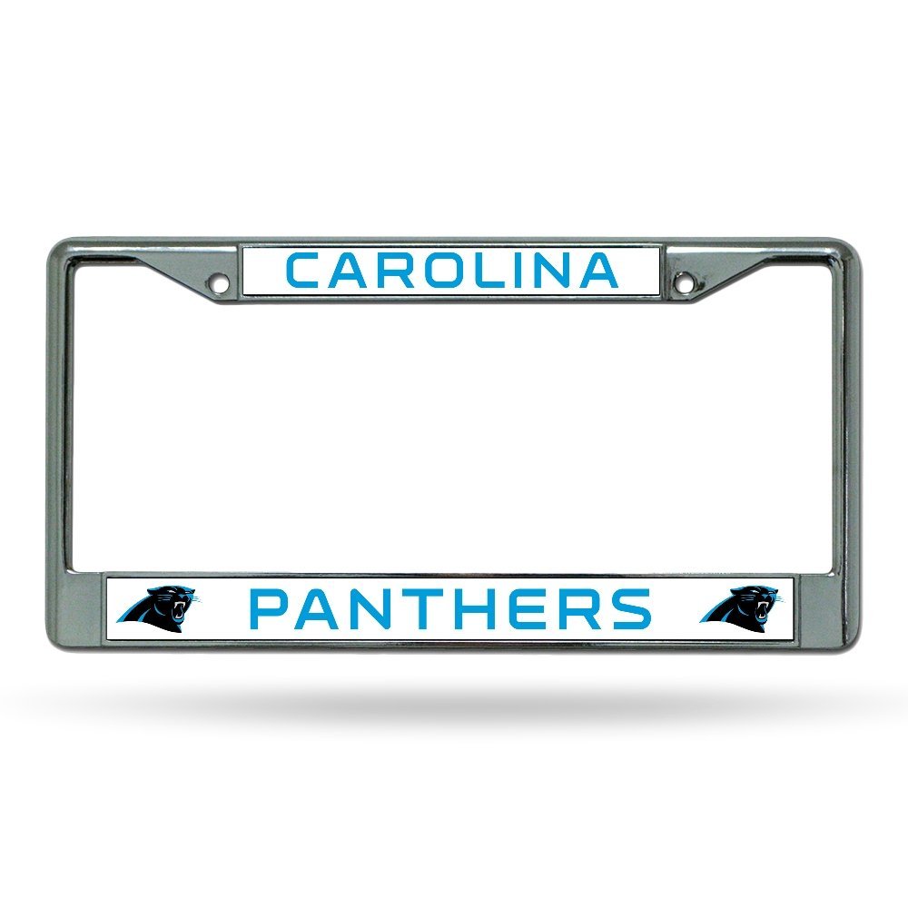 Carolina Football Panthers Chrome Metal License Plate Frame