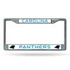 Carolina Football Panthers Chrome Metal License Plate Frame view 1