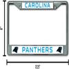 Carolina Football Panthers Chrome Metal License Plate Frame view 3