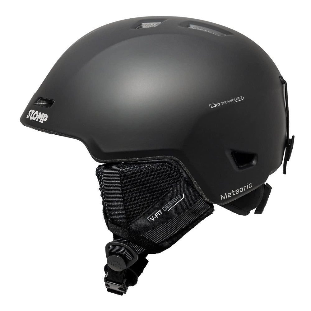 STOMP Ski & Snowboarding Snow Sports Helmet for Men & Women with Removable & Washable Liner and Ear Pads, CE & ASTM Certified (Matte Black, Medium)