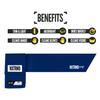 Nxtrnd Streamer Football Towel, Thin Sports Towel, Dries Hands & Football Accessories (Navy Blue) view 3