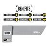 Nxtrnd Streamer Football Towel, Thin Sports Towel, Dries Hands & Football Accessories (Light Grey) view 3