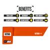Nxtrnd Streamer Football Towel, Thin Sports Towel, Dries Hands & Football Accessories (Orange) view 3
