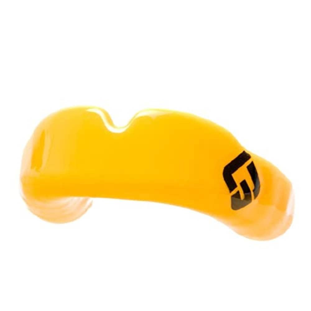GuardLab APEX Mouthguard w/Case | Football, Basketball, Boxing, Wrestling, Soccer, Karate, Hockey, MMA | Adult & Youth | Pre-Indented for a Precise Fit (Yellow, Small)