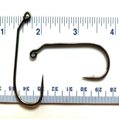 1000 Gerry's Tackle 32886 2X Strength Black Nickel 30 Degree Round Bend Jig Hooks Size 4/0