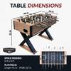 Hathaway Fullerton 48-in Foosball Table, Arcade Table Soccer for Game Rooms, Includes (2) 36-mm ABS Foosballs, Driftwood (BG50330) view 2