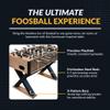 Hathaway Fullerton 48-in Foosball Table, Arcade Table Soccer for Game Rooms, Includes (2) 36-mm ABS Foosballs, Driftwood (BG50330) view 3