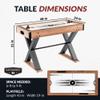 Hathaway Fullerton 48-in Air Hockey Table for Adults  Driftwood Finish with Slide Scorers, Pucks, and Strikers  Indoor Game Room Table for Family Fun view 2