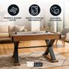 Hathaway Fullerton 48-in Air Hockey Table for Adults  Driftwood Finish with Slide Scorers, Pucks, and Strikers  Indoor Game Room Table for Family Fun view 4