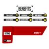 Nxtrnd Streamer Football Towel, Thin Sports Towel, Dries Hands & Football Accessories (Red) view 3
