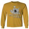 0386. Dope Skeleton Summer Vacations Beach Good Vibe surf Surfing Men's Long Sleeve t Shirt (Gold Medium) view 1