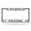 Atlanta Football Falcons Chrome Metal License Plate Frame view 1