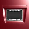 Atlanta Football Falcons Chrome Metal License Plate Frame view 2