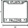 Atlanta Football Falcons Chrome Metal License Plate Frame view 3