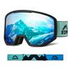 STOMP Ski/Snowboarding Goggles 100% UV400 Protection Replaceable Lens/Straps Goggle for Men, Women & Youth (Matte Blk Frame/Royal Blue Lens VLT 12%) view 1