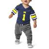 Little King NCAA Infant-Touchdown Pass-Team Football Jersey-Michigan-Navy #1-12 Months view 1