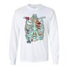 Zombie Rib Cage Long Sleeve T-Shirt All Hallows' Eve Spooky Halloween Skeleton White Small view 4