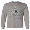 0386. Dope Skeleton Summer Vacations Beach Good Vibe surf Surfing Men's Long Sleeve t Shirt (Light Gray Large) view 1