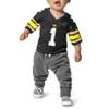 Little King NCAA Infant-Touchdown Pass-Team Football Jersey-Iowa-Black #1-12 Months view 1