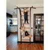 BenchK 221B+A076 Wallbars, Stall Bars, Swedish Ladder, Gymnastic Ladder with Fixed Steel 6-Grip Pull Up Bar, Gymnastic Rings, Rope and Swing, Wall Mounted for Suspension and Strength Training view 3