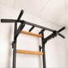 BenchK 221B+A076 Wallbars, Stall Bars, Swedish Ladder, Gymnastic Ladder with Fixed Steel 6-Grip Pull Up Bar, Gymnastic Rings, Rope and Swing, Wall Mounted for Suspension and Strength Training view 4