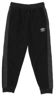Umbro Boy's Youth (4-18) Polar Fleece Jogger Pants, Black/White Small 6-7