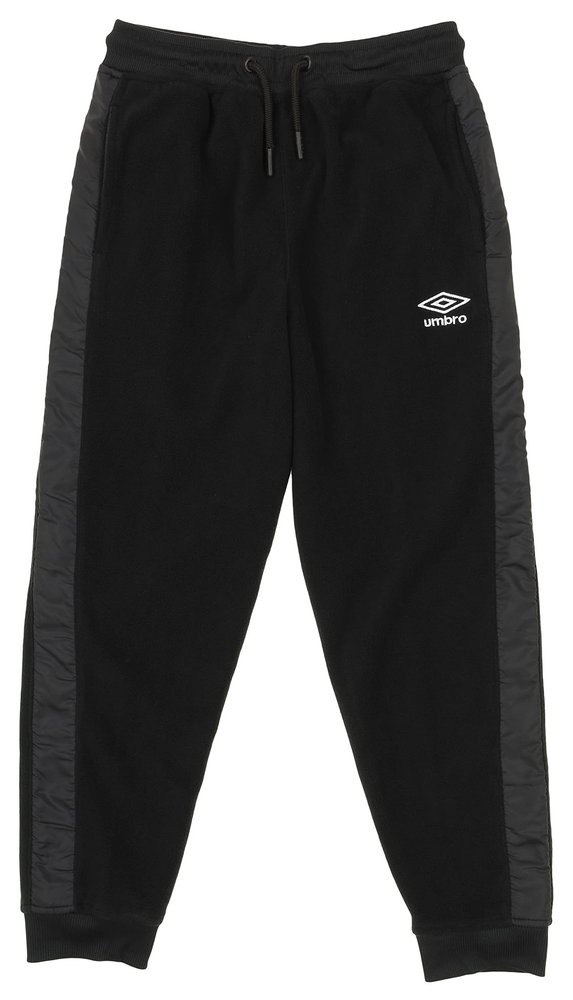 Umbro Boy's Youth (4-18) Polar Fleece Jogger Pants, Black/White Small 6-7