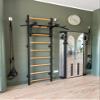BenchK 731B Certified Wallbar, Stall Bar, Power Tower, Gymnastic Ladder, Multifunctional Equipment with Steel Frame and Convertible Metal 6-Grip Pull Up Bar, Chin Up Bar for Hanging Exercises view 2