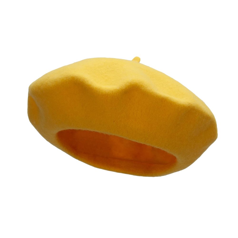 Jeanne Simmons Ladies Wool Beret - Yellow OSFM