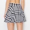 ALWAYS Women's Flared Mini Skater Skirt - High Waisted Casual Stretch Basic Skirt Houndstooth 2941 Medium view 3