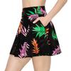 ALWAYS Women's Flared Mini Skater Skirt - High Waisted Casual Stretch Basic Skirt 1777 Black Green Large