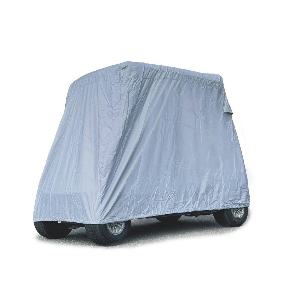 EliteShield Golf Cart Cover Waterproof and Dustproof fits EZ Go, Club Car, Yamaha 2 Passenger Golf Cart up to 92 Inches Long Gray Color