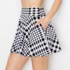 ALWAYS Women's Flared Mini Skater Skirt - High Waisted Casual Stretch Basic Skirt Houndstooth 2941 Large view 2