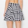 ALWAYS Women's Flared Mini Skater Skirt - High Waisted Casual Stretch Basic Skirt Houndstooth 2941 Large view 3